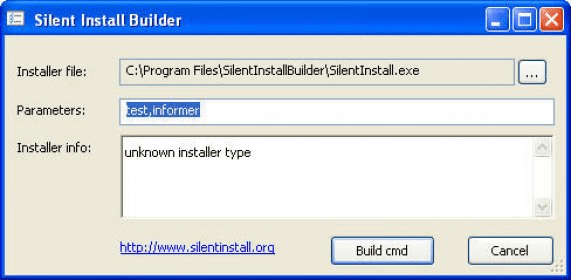 how to use silent install builder